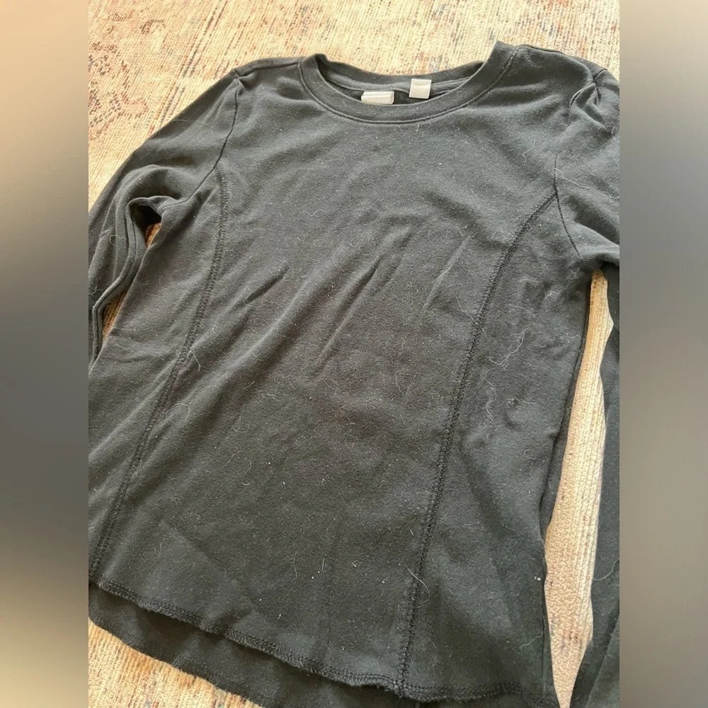 GAP Black Fitted Long Sleeve Tee